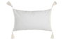 DKD Home Decor Cojín de Poliéster 30x50 cm Crudo con Aplicaciones - Pack de 2