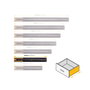 Emuca Lote de 5 juegos de guías para cajones de bolas, 350 mm, Negro