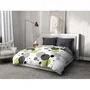 Home Linge Passion HOM3701393716895 Juego de cama de microfibra Bulle de rêve - Gris - Funda nórdica 220 x 240 cm + 2 fundas de almohada 63 x 63 cm