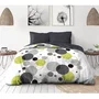 Home Linge Passion HOM3701393716895 Juego de cama de microfibra Bulle de rêve - Gris - Funda nórdica 220 x 240 cm + 2 fundas de almohada 63 x 63 cm