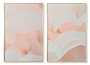 DKD Home Decor Set de 2 Cuadros Modernos Blanco y Beige 80x120 cm