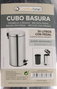 Confortime Cubo de Basura Metálico con Pedal 30 Litros Gris 36 x 29.5 x 64.5 cm (2 Unidades)