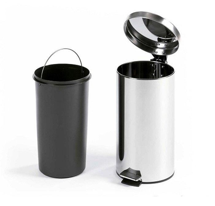 Confortime Cubo de Basura Metálico con Pedal 30 Litros Gris 36 x 29.5 x 64.5 cm (2 Unidades) Confortime Cubo de Basura Metálico con Pedal 30 Litros Gris 36 x 29.5 x 64.5 cm (2 Unidades)