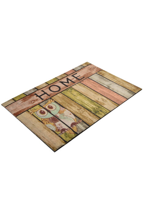 Conceptum Felpudo Home Owl PVC Antideslizante 40 x 60 cm Entrada Hogar Duradero y Fácil de Limpiar