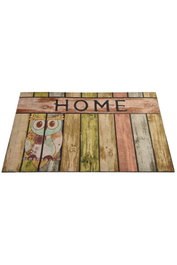Conceptum Felpudo Home Owl PVC Antideslizante 40 x 60 cm Entrada Hogar Duradero y Fácil de Limpiar
