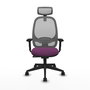 PIQUERAS Y CRESPO Silla de oficina Cilanco con mecanismo Sincro, Morado y Gris