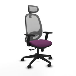 PIQUERAS Y CRESPO Silla de oficina Cilanco con mecanismo Sincro, Morado y Gris