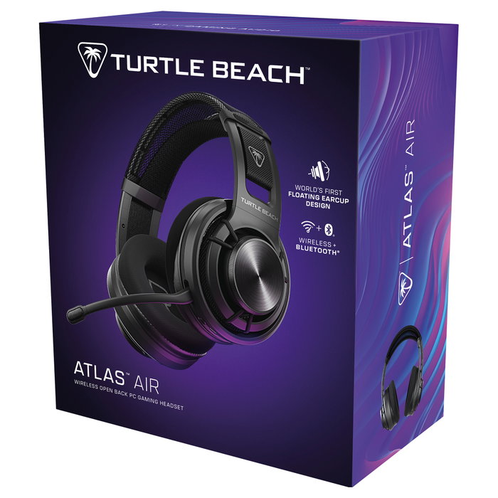Turtle Beach Atlas Air Auriculares de Juego Inalámbricos Over-Ear, Negro