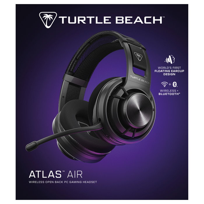 Turtle Beach Atlas Air Auriculares de Juego Inalámbricos Over-Ear, Negro
