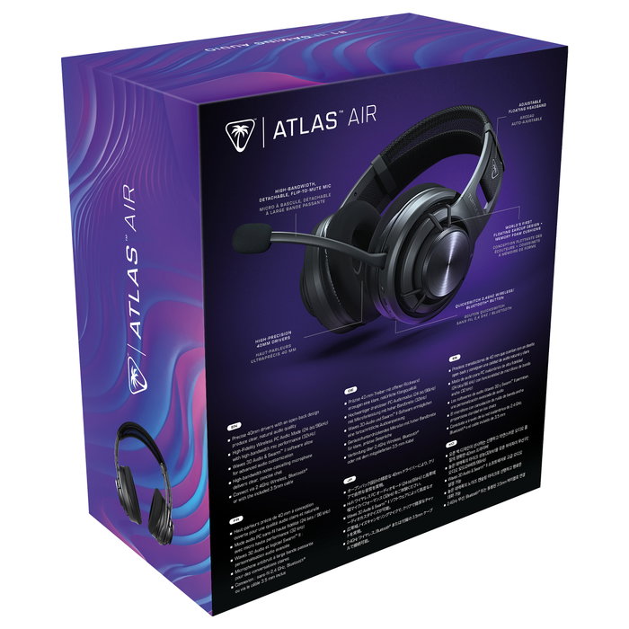 Turtle Beach Atlas Air Auriculares de Juego Inalámbricos Over-Ear, Negro