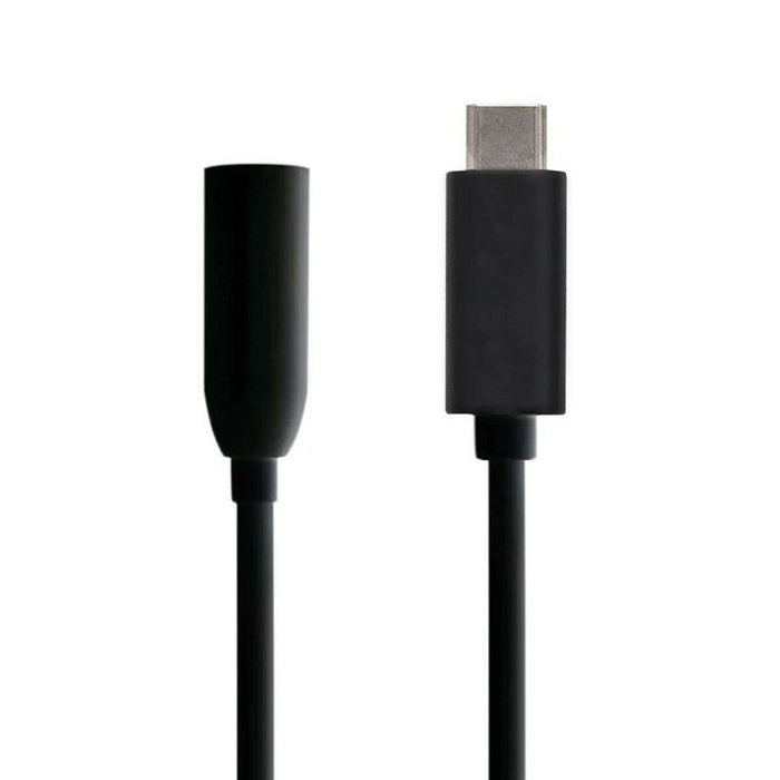 Aisens Conversor USB-C a Audio Jack 3.5mm Hembra Negro 15cm