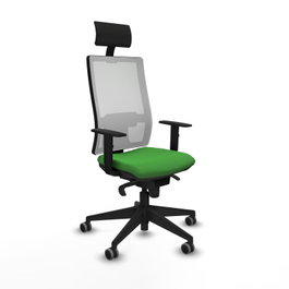 PIQUERAS Y CRESPO Silla de oficina Horna, Mecanismo Sincro, Verde/Blanco