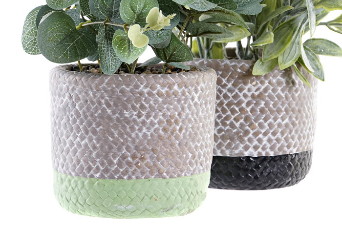 DKD Home Decor Planta Resina PE Surtida de 2 Colores