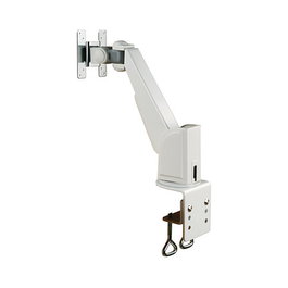 VALUE 17991123 Brazo de Montaje para Monitor LCD, Soporte para Pared o Mesa, Carga 10 kg, VESA 75x75/100x100 mm, 5 Puntos Pivote, Color Blanco