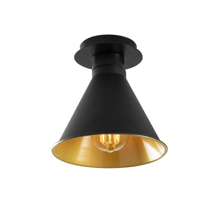Berceste Lámpara de Techo Vintage Oyster Bay Negro 1xE27 Sin Bombilla OPV-525NOR1307