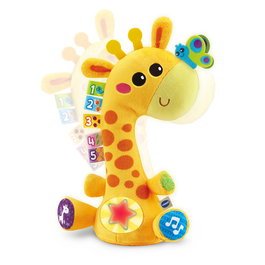 VTech Cristina La Jirafa Bailarina 80-621322, Peluche Interactivo para Bebes +12 Meses con Movimiento, Musica, Luces y Aprendizaje de Numeros y Animales