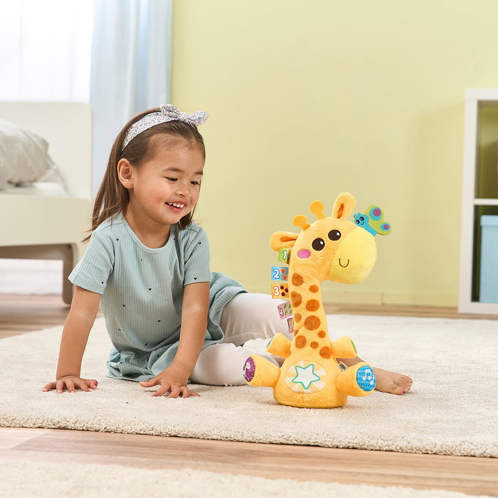 VTech Cristina La Jirafa Bailarina 80-621322, Peluche Interactivo para Bebes +12 Meses con Movimiento, Musica, Luces y Aprendizaje de Numeros y Animales