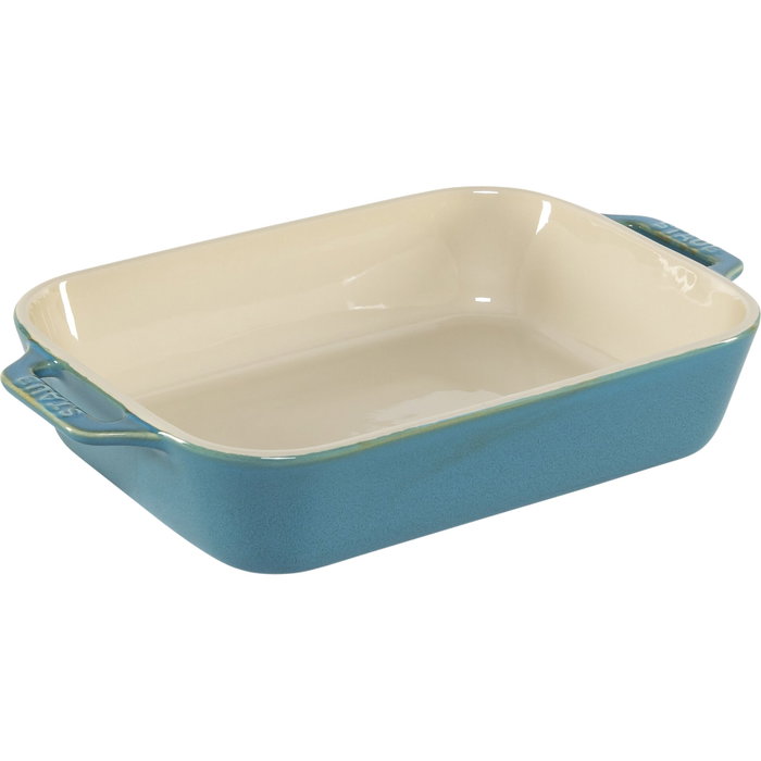 Staub Set de 3 Recipientes Rectangulares de Cerámica, Turquesa