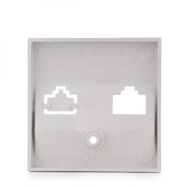 Panasonic Tapa Frontal Novella 1x RJ11/RJ45 o 2x RJ11/RJ45, Plata