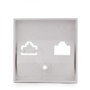 Panasonic Tapa Frontal Novella 1X Rj11-Rj45 o 2X Rj11-Rj45, Color Plata, Compatible con Mecanismo Karre