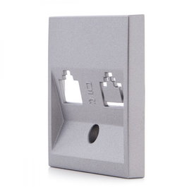 Panasonic Tapa Frontal Novella Plata 1x RJ11/RJ45 o 2x RJ11/RJ45