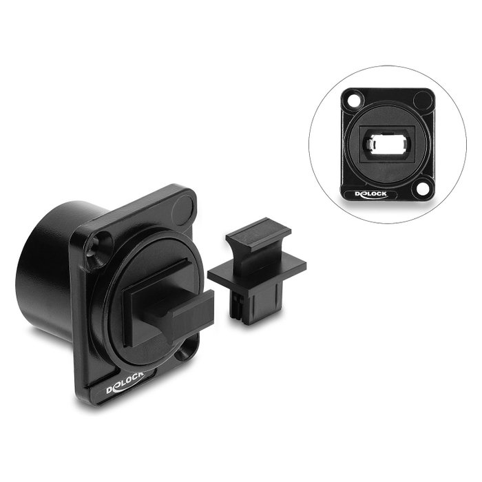 DeLOCK 91175 Módulo Keystone MPO hembra a hembra negro