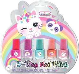 HOT FOCUS Kit de esmalte de uñas multicolor Caticorn