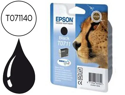 Epson T0711 Cartucho de Tinta Negro Durabrite Ultra Epson T0711 Cartucho de Tinta Negro Durabrite Ultra