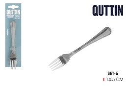 Quttin Set 6 Tenedores de Postre Sofia 1.5mm