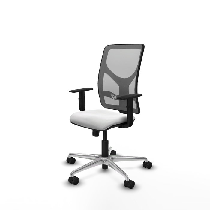 PIQUERAS Y CRESPO Silla de oficina Motilla con mecanismo Sincro, Blanco y Gris