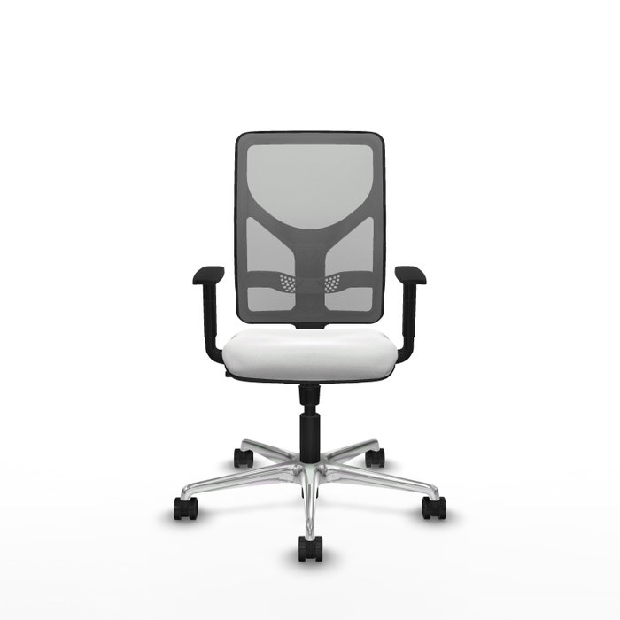 PIQUERAS Y CRESPO Silla de oficina Motilla con mecanismo Sincro, Blanco y Gris