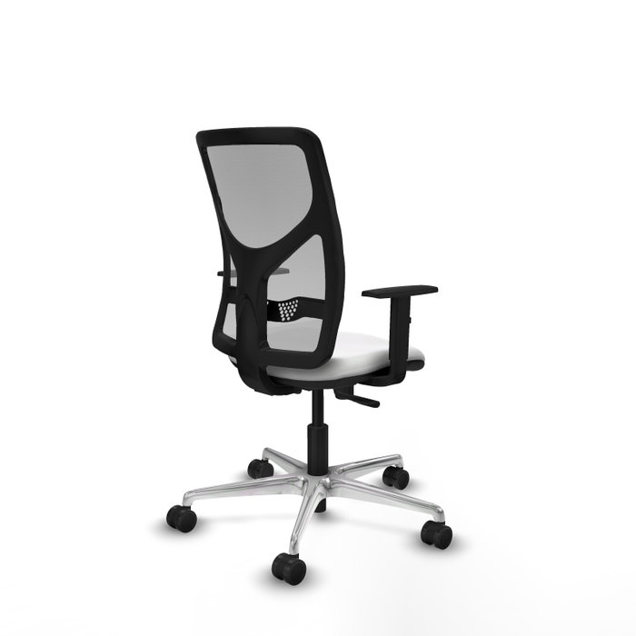 PIQUERAS Y CRESPO Silla de oficina Motilla con mecanismo Sincro, Blanco y Gris