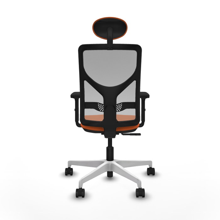 PIQUERAS Y CRESPO Silla de oficina Motilla con mecanismo Sincro, Tela Naranja y Malla Gris PIQUERAS Y CRESPO Silla de oficina Motilla con mecanismo Sincro, Tela Naranja y Malla Gris