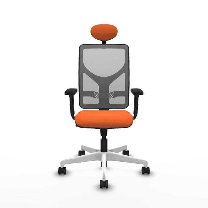 PIQUERAS Y CRESPO Silla de oficina Motilla con mecanismo Sincro, Tela Naranja y Malla Gris PIQUERAS Y CRESPO Silla de oficina Motilla con mecanismo Sincro, Tela Naranja y Malla Gris