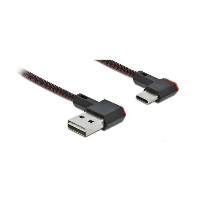 DeLOCK Cable EASY-USB 2.0 USB Tipo-A a USB Tipo-C de 2 m Negro con Conectores Angulares DeLOCK Cable EASY-USB 2.0 USB Tipo-A a USB Tipo-C de 2 m Negro con Conectores Angulares