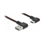 DeLOCK Cable EASY-USB 2.0 USB Tipo-A a USB Tipo-C de 2 m Negro con Conectores Angulares