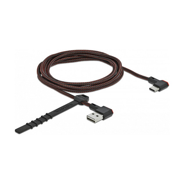 DeLOCK Cable EASY-USB 2.0 USB Tipo-A a USB Tipo-C de 2 m Negro con Conectores Angulares DeLOCK Cable EASY-USB 2.0 USB Tipo-A a USB Tipo-C de 2 m Negro con Conectores Angulares