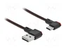 DeLOCK Cable EASY-USB 2.0 USB Tipo-A a USB Tipo-C de 2 m Negro con Conectores Angulares