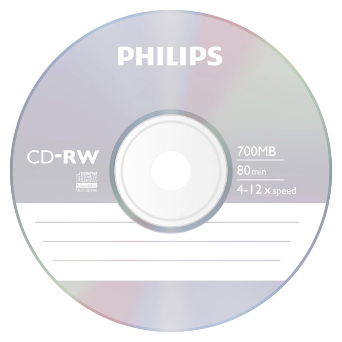 Philips CD-RW 700 MB 80 Min 4-12x Jewel Case