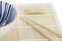 DKD Home Decor Sushi Set 16 piezas de Bambú y Gres Azul