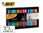 Bic Rotulador Intensity Collection Estuche 32 Unidades Colores Surtidos Punta Fina 0,4 mm Media 0,8 mm