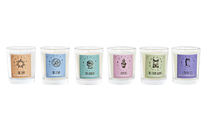 DKD Home Decor Set de 3 Velas Perfumadas de Tarot Multicolor DKD Home Decor Set de 3 Velas Perfumadas de Tarot Multicolor