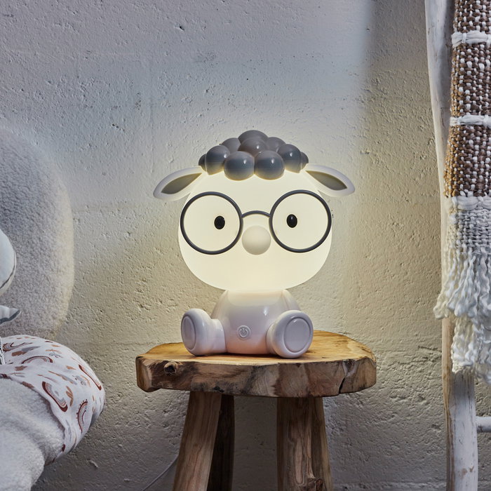 Home Deco Kids Lámpara Led Quitamiedos Oveja Kawaii Mesa USB Intensidades Blanco