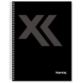 Imprex Cuaderno Espiral Tapa Forrada A5 80H 90Gr 4x4 Negro (Set de 4) (Set de 4)