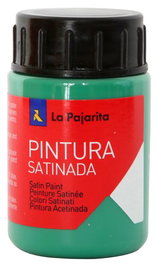La Pajarita Pintura Témpera Escolar Satinada Verde Vivo Bote 35 mL L-17