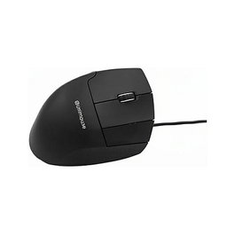 Contour Design UniMouse - Ratón ergonómico vertical para diestros, cable USB tipo C, sensor óptico 4000 DPI, 7 botones programables, color negro mate