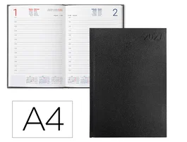 Liderpapel Agenda Oficina Corfu 2027 Día Página A4 Negro