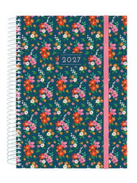 Finocam Agenda Anual 2027 Trendy Design Collection Flora Espiral