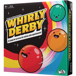Big Potato Games Whirly Derby WD01ES - Juego de Mesa de Carreras de Canicas Familiar, para 2-6 Jugadores a Partir de 8 Años, en Español