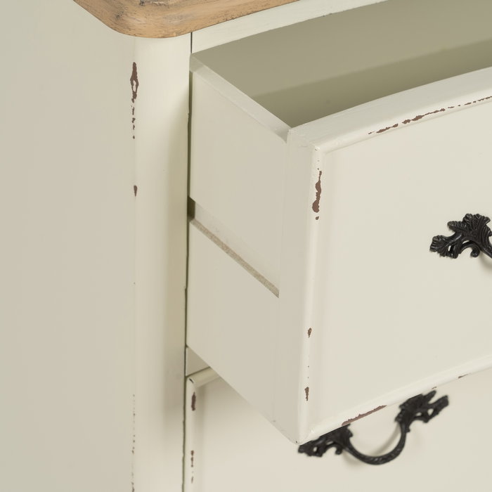 Cómoda Natural-Crema Madera 100 X 45 X 80 cm